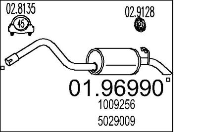 0196990 MTS Глушитель выхлопных газов конечный