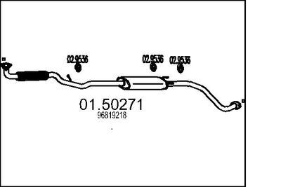 0150271 MTS Средний глушитель выхлопных газов
