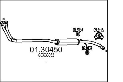 0130450 MTS Предглушитель выхлопных газов