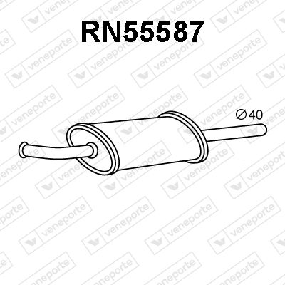 RN55587 VENEPORTE Средний глушитель выхлопных газов