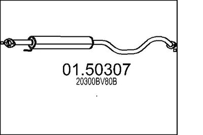 0150307 MTS Средний глушитель выхлопных газов