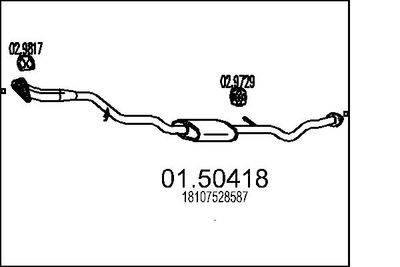 0150418 MTS Средний глушитель выхлопных газов