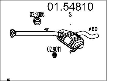 0154810 MTS Средний глушитель выхлопных газов