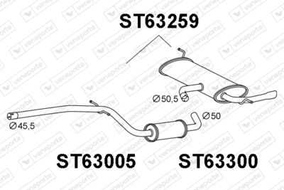 ST63259 VENEPORTE Глушитель выхлопных газов конечный