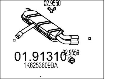 0191310 MTS Глушитель выхлопных газов конечный