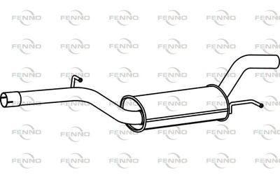 P7112 FENNO Средний глушитель выхлопных газов