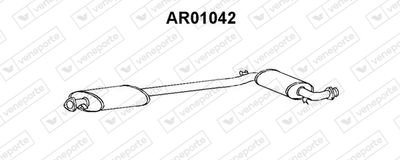 AR01042 VENEPORTE Средний глушитель выхлопных газов