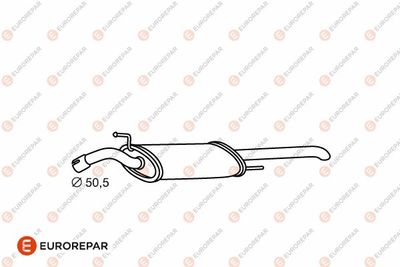 E12831H EUROREPAR Глушитель выхлопных газов конечный