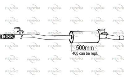 P7138 FENNO Средний глушитель выхлопных газов