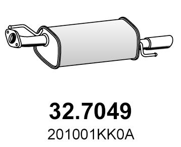 327049 ASSO Глушитель выхлопных газов конечный