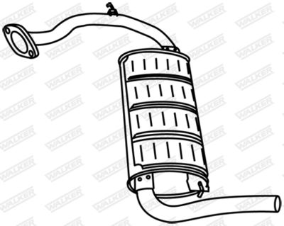 18743 WALKER Глушитель выхлопных газов конечный