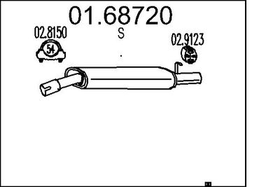 0168720 MTS Глушитель выхлопных газов конечный