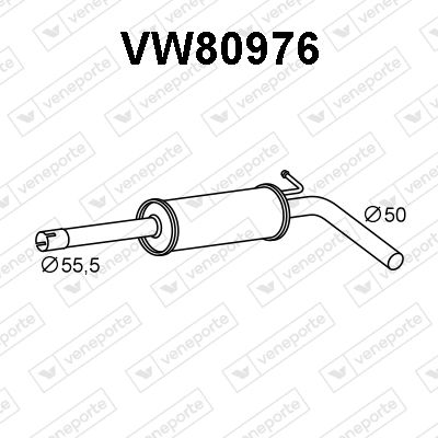 VW80976 VENEPORTE Предглушитель выхлопных газов