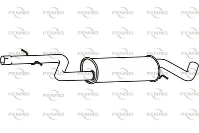 P72012 FENNO Средний глушитель выхлопных газов