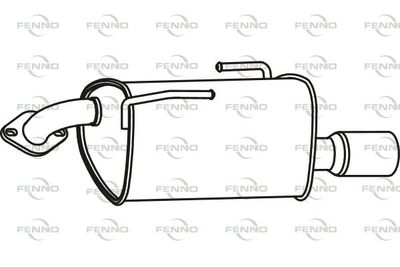 P60025 FENNO Глушитель выхлопных газов конечный
