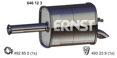 646123 ERNST Глушитель выхлопных газов конечный