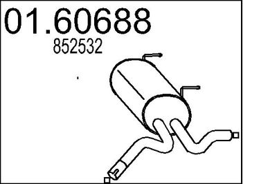 0160688 MTS Глушитель выхлопных газов конечный