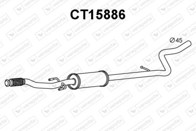 CT15886 VENEPORTE Предглушитель выхлопных газов