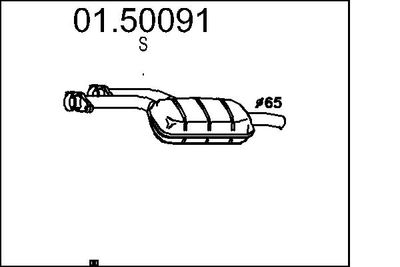 0150091 MTS Средний глушитель выхлопных газов