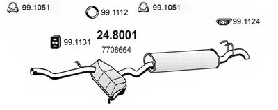 248001 ASSO Средний  конечный глушитель ОГ