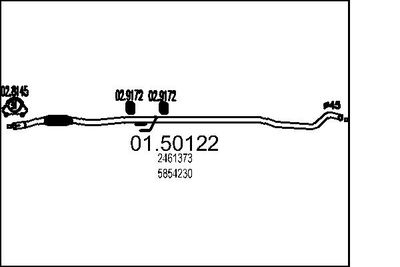 0150122 MTS Средний глушитель выхлопных газов