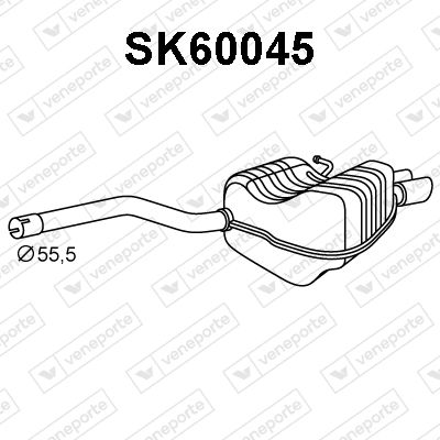 SK60045 VENEPORTE Глушитель выхлопных газов конечный