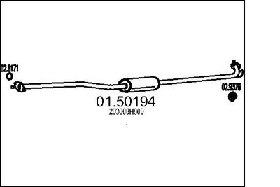 0150194 MTS Средний глушитель выхлопных газов