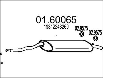 0160065 MTS Глушитель выхлопных газов конечный