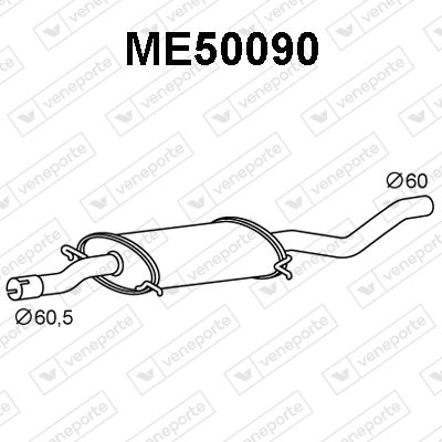 ME50090 VENEPORTE Предглушитель выхлопных газов