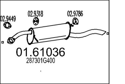 0161036 MTS Глушитель выхлопных газов конечный