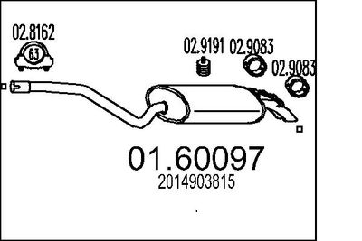 0160097 MTS Глушитель выхлопных газов конечный