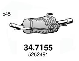 347155 ASSO Глушитель выхлопных газов конечный
