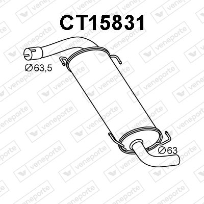 CT15831 VENEPORTE Глушитель выхлопных газов конечный