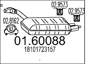 0160088 MTS Глушитель выхлопных газов конечный