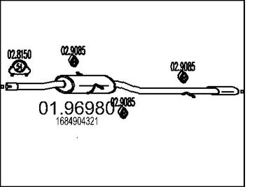 0196980 MTS Глушитель выхлопных газов конечный