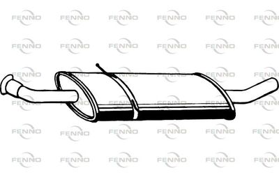 P3741 FENNO Средний глушитель выхлопных газов
