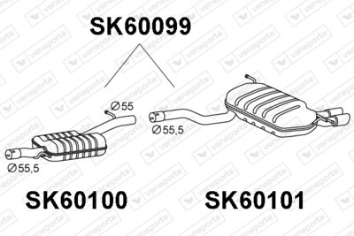 SK60099 VENEPORTE Глушитель выхлопных газов конечный