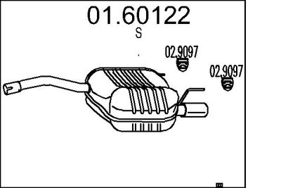 0160122 MTS Глушитель выхлопных газов конечный