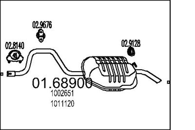 0168900 MTS Глушитель выхлопных газов конечный