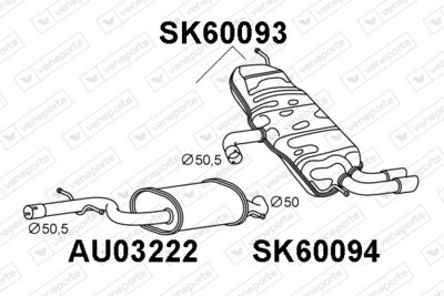 SK60093 VENEPORTE Глушитель выхлопных газов конечный