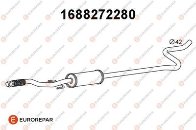 1688272280 EUROREPAR Предглушитель выхлопных газов