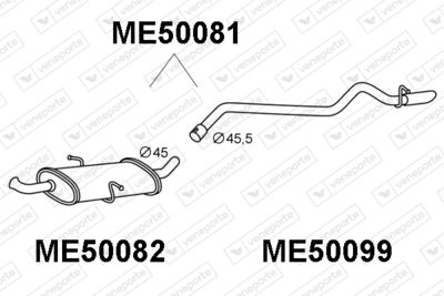 ME50081 VENEPORTE Глушитель выхлопных газов конечный