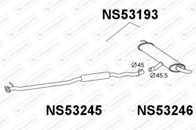 NS53193 VENEPORTE Глушитель выхлопных газов конечный