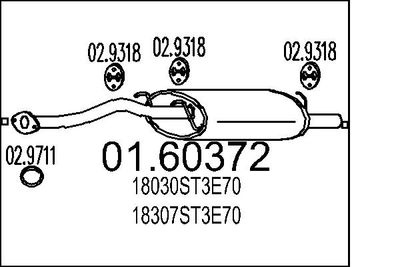 0160372 MTS Глушитель выхлопных газов конечный