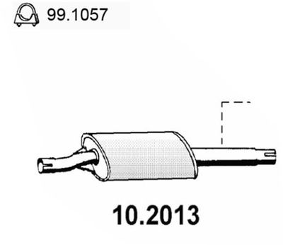 102013 ASSO Предглушитель выхлопных газов