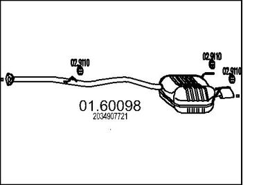 0160098 MTS Глушитель выхлопных газов конечный