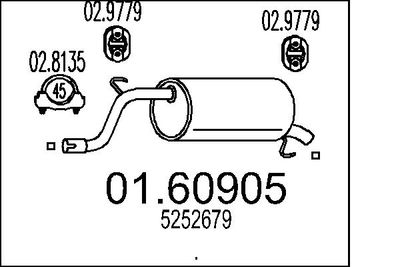 0160905 MTS Глушитель выхлопных газов конечный