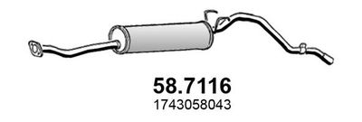 587116 ASSO Глушитель выхлопных газов конечный