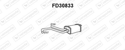 FD30833 VENEPORTE Глушитель выхлопных газов конечный