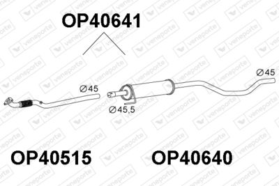 OP40641 VENEPORTE Средний глушитель выхлопных газов